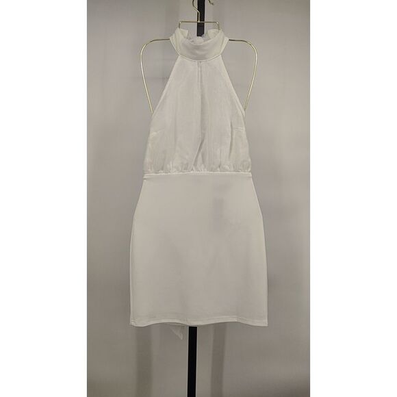 Lulus Dresses & Skirts - Lulus Women's Simply Magnificent White Organza Halter Backless Mini Dress XS